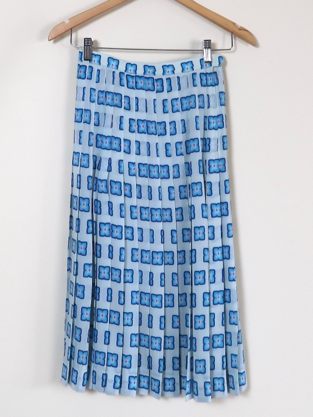 Vintage Parisian Pleated Midi Skirt